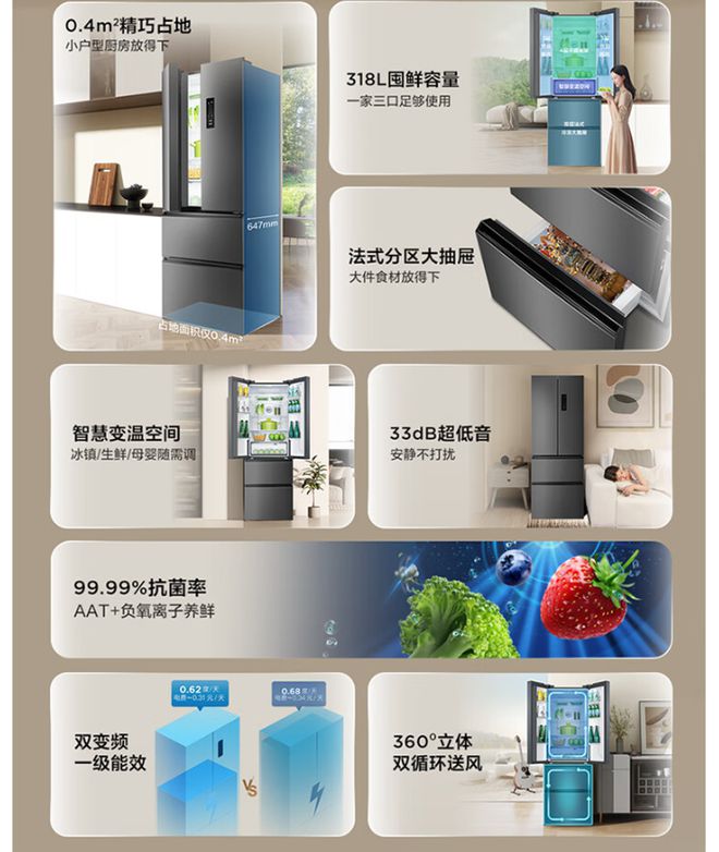 国产冰箱运转音屡创新低双11三款静音冰箱推荐米乐体育app网站35dB 34dB