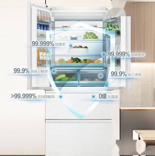 FD1BWLU1：国补1240元超薄多门冰箱m6米乐海尔山茶花系列BCD-485WGH(图3)